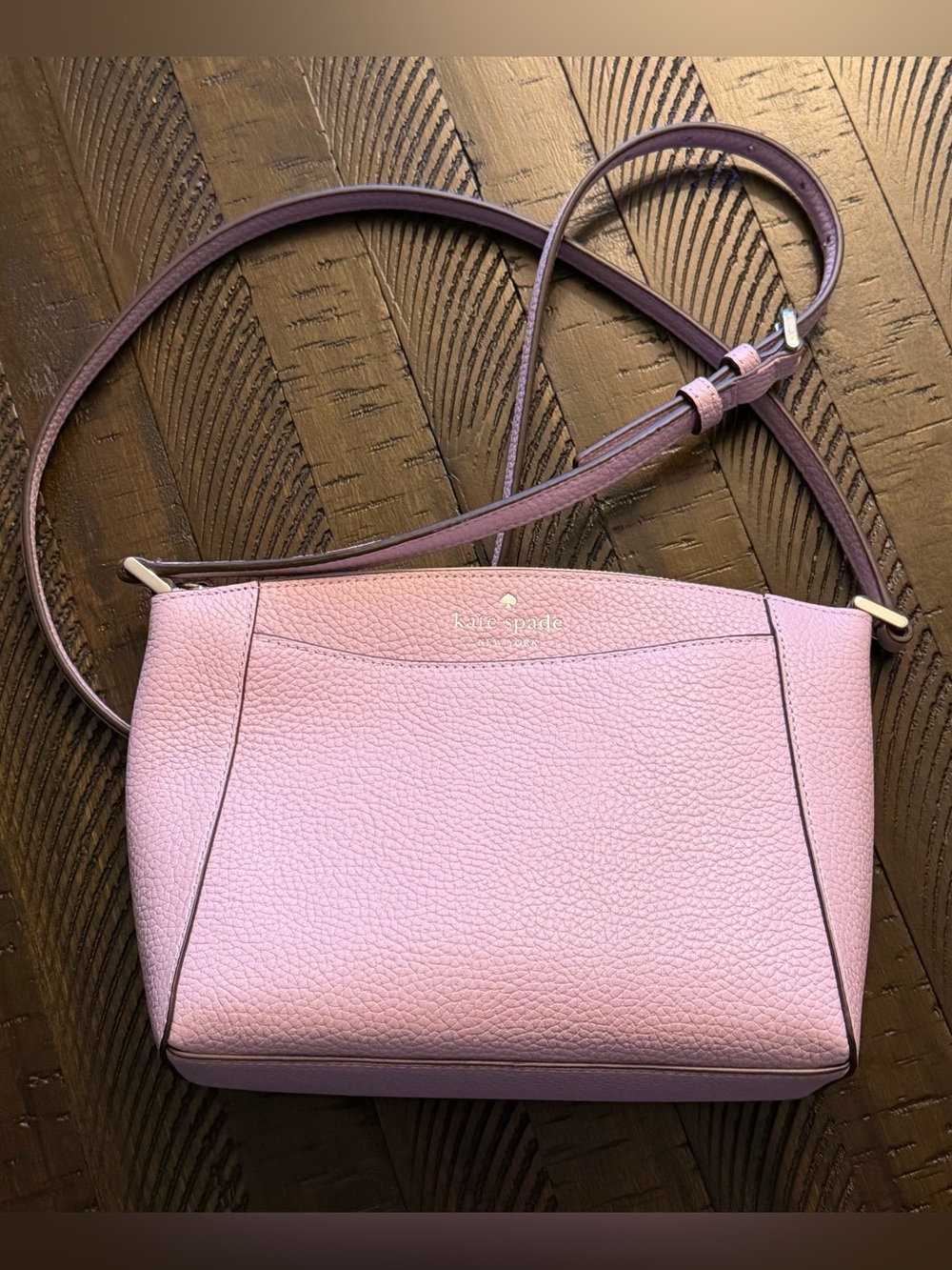 Kate Spade Monica Pebbled Leather Crossbody Violet Mist NWOT